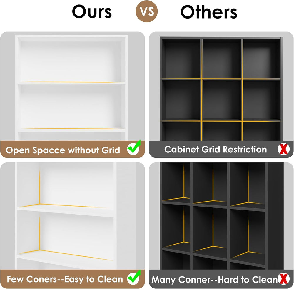 FACBOTALL 82" Tall Bookshelf, 7-Tier Open Shelves Bookcase, Freestanding...
