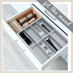 Amylove 2 Pcs Sunglass Organizer Trays Glasses Stackable Jewelry Trays Sunglass Organizer Display Box(8 Grids,Gray)