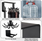 Xuhal 360° Rotatable Belt Hanger Wall Mount Belt Rack for Closet Heavy Duty Carbon Steel Tie Storage Organizer Space Saving Hanging Hook Holder for Bra, Tank Top, Tie, Scarf and Accessories