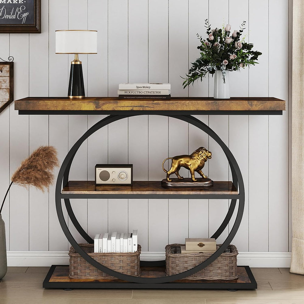 Arbuxzuy 41.3 Entryway Table Wood Console Table Sofa Table for Living Room | ...