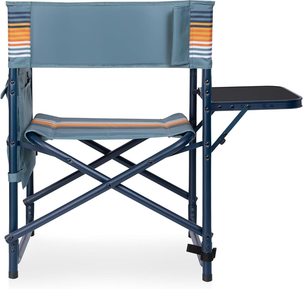 Picnic TIME Sports Chair with Side Table and Armrest Caddy, Lightweight Alumi...