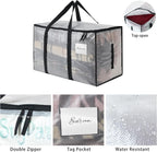 Heavy Duty 93L (24.5 Gallon) Stackable Storage Bins with Fully Openable Lids,Moving Bags Heavy Duty, Clear Plastic Totes for Moving Storage, Home Organization, Christmas Decorations. 8 pack