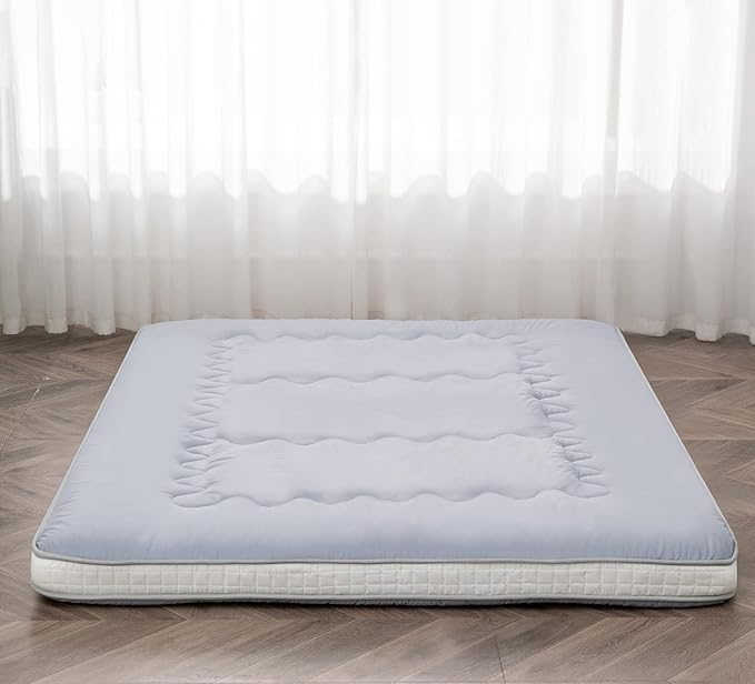 Dr.Futon Japanese Floor Futon Mattress Mat Extra Thick Folding Roll Up Bed fo...