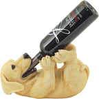 True Lab Playful Pup Bottle Holder for Kitchen Table, Wine Rack Countertop, Tabletop Wine Rack, Wine Bottle Holder Decorative, Wine Decor, Set of 1