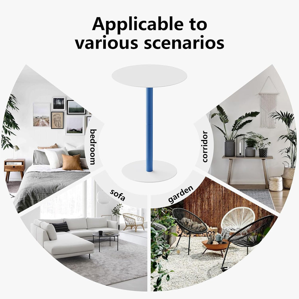Round Side Table,Modern Corner Drink Coffee Accent End Table for Bedside,Sofa...