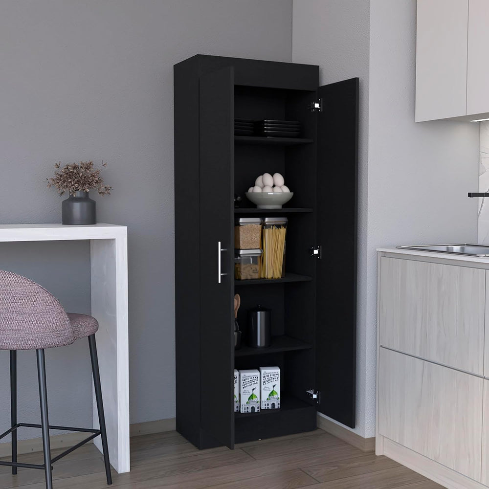 Pantry Cabinet Clinton, Kitchen, Black