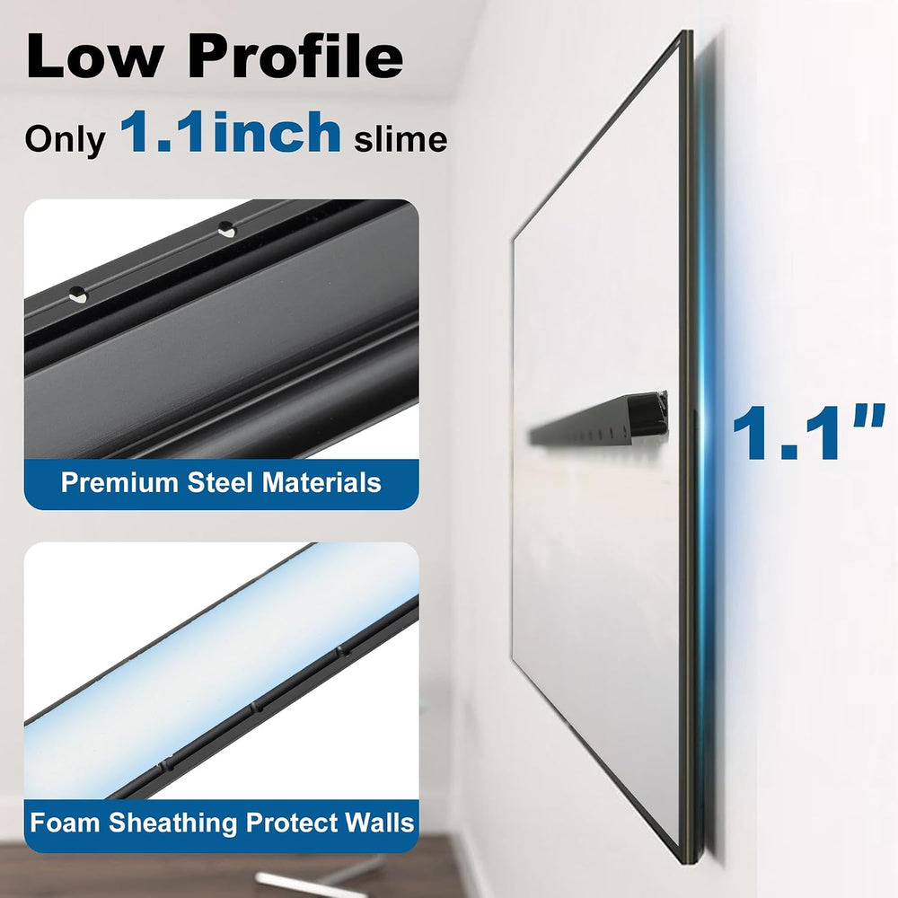 No Stud Drywall TV Wall Mount for 32-100 inch Extra Large TVs up to 180 lbs |...