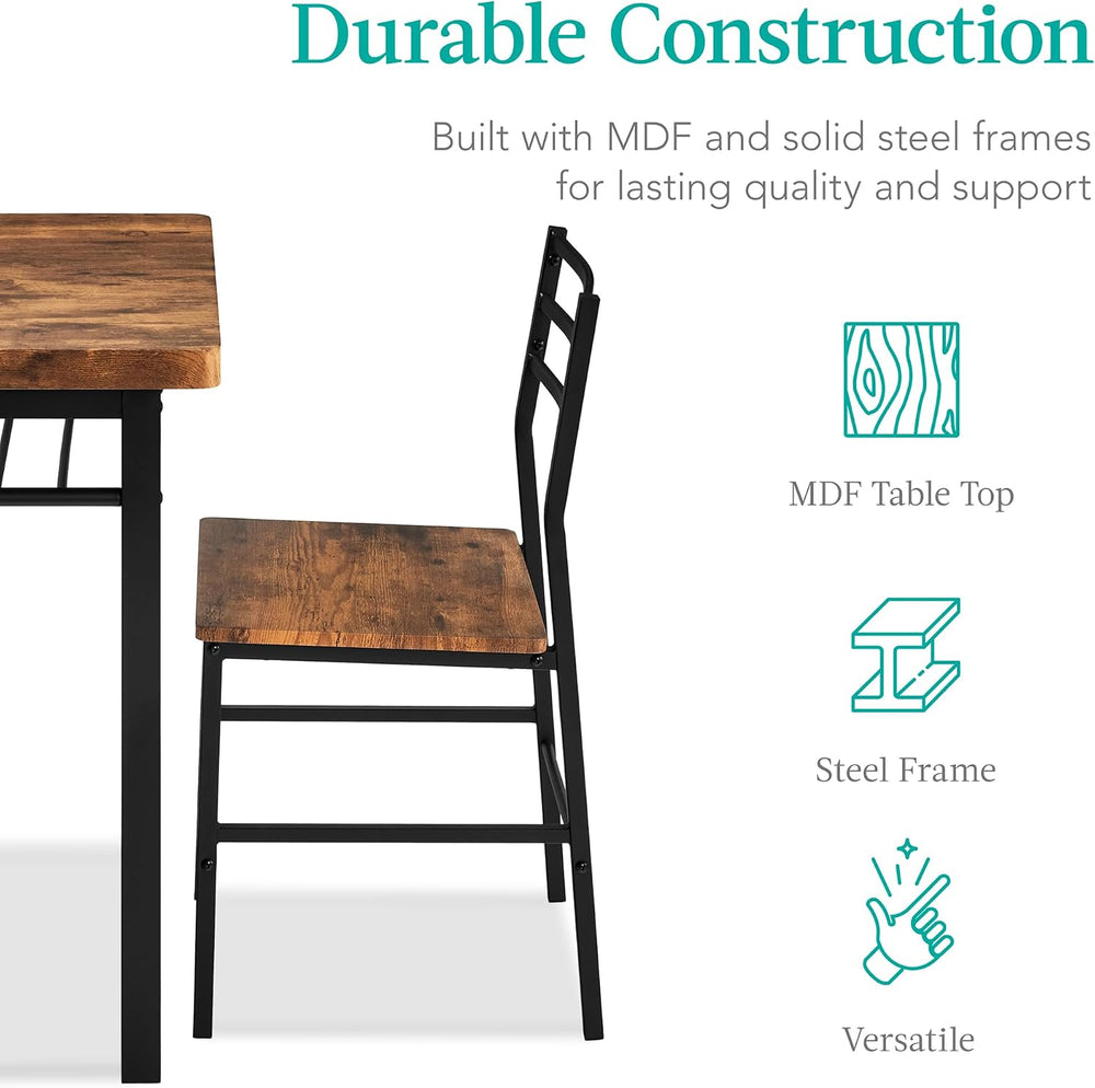Best Choice Products 5-Piece Modern Dining Set W/Steel Frame, Space Saving Re...