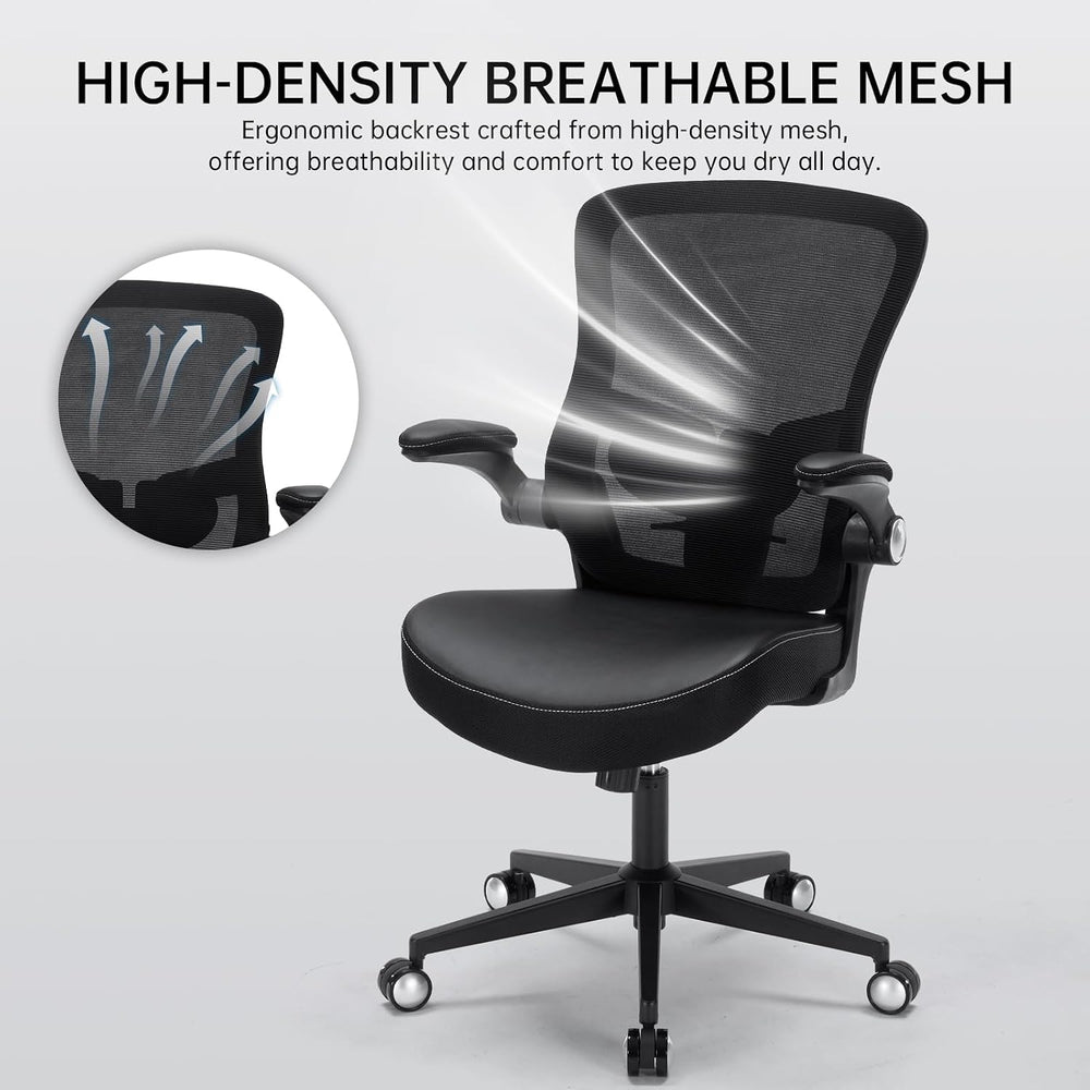 Office Chair-400lbs, Ergonomic Heavy Duty Office Desk Chair with Adjustable L...