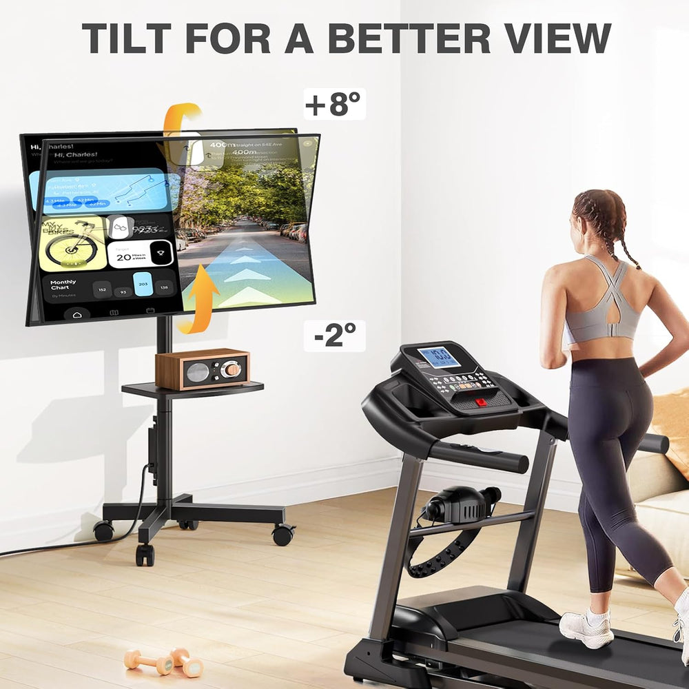 TVON Mobile TV Stand with Power Outlet for 23-65 Inch TVs up to 88 lbs | Tilt...