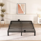 FUIOBYVV 6 Inch King Bed Frame with Round Corner Edge Legs 3500 lbs Metal Heavy Duty Steel Slats Support No Box Spring Needed Platform Noise Free Easy Assembly