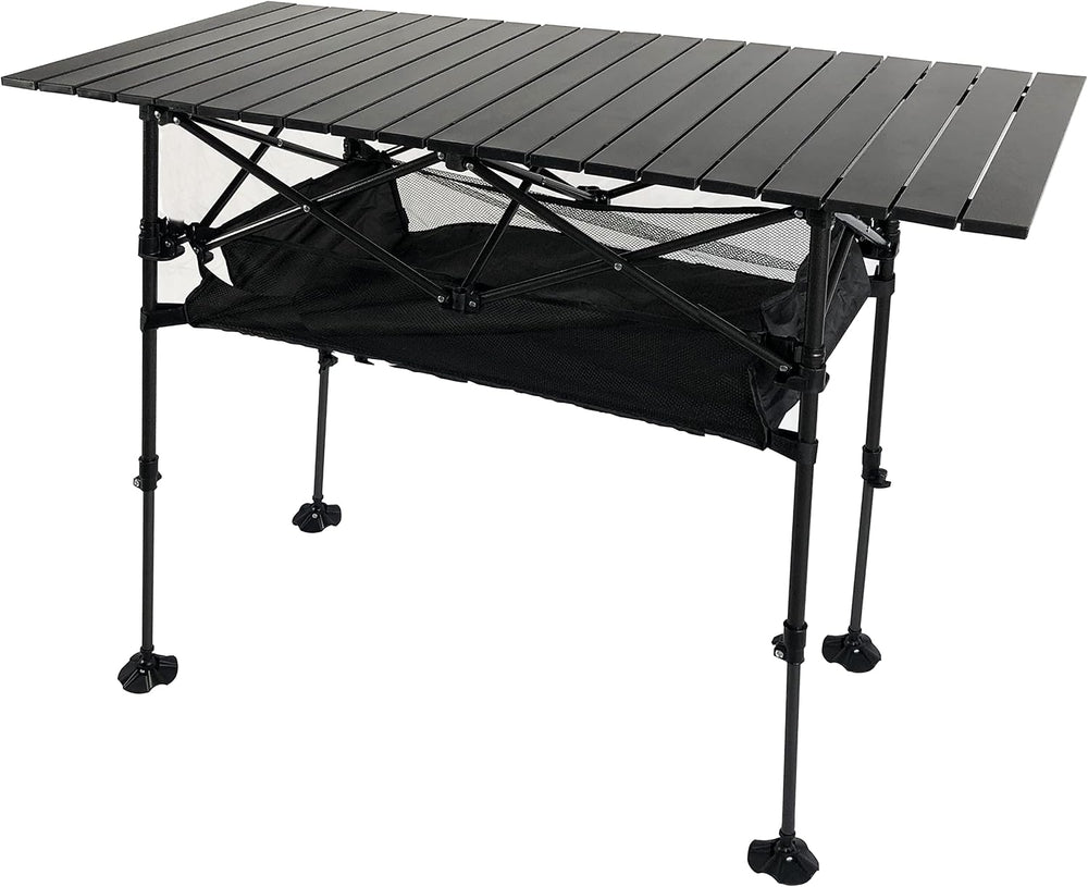 LEADALLWAY Adjustable Aluminum Camping Table 47" L * 22" W