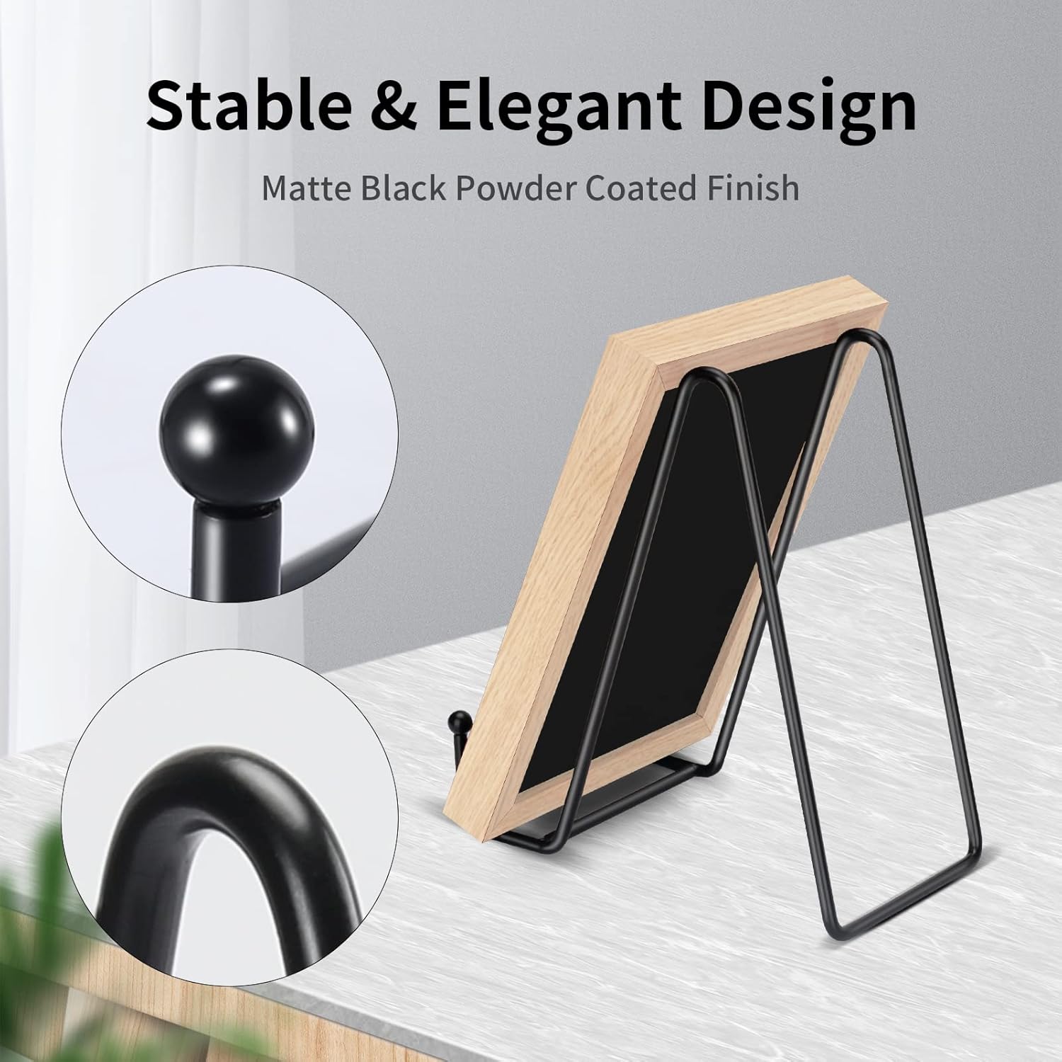 Kruodop 12 Pack Plate Stands for Display, 6 Inch 4 Inch 3 Inch Plate Holder Display Stand, 3 Size Metal Frame Holder Stands for Book, Pictures, Photo Easel, Tabletop Art