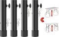 Folding Table Risers for Straight/Bent Leg, Durable Table Leg Extensions 2 Levels/Heights Table Leg Extenders 3.6in | 5.2in - All for Treating Your Back Pain (4-Pack)