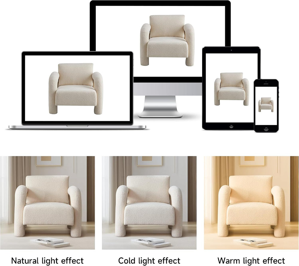 33.5" Modern Accent Chair, Velvet Single Sofa for Living Room,Comfy Arm ...