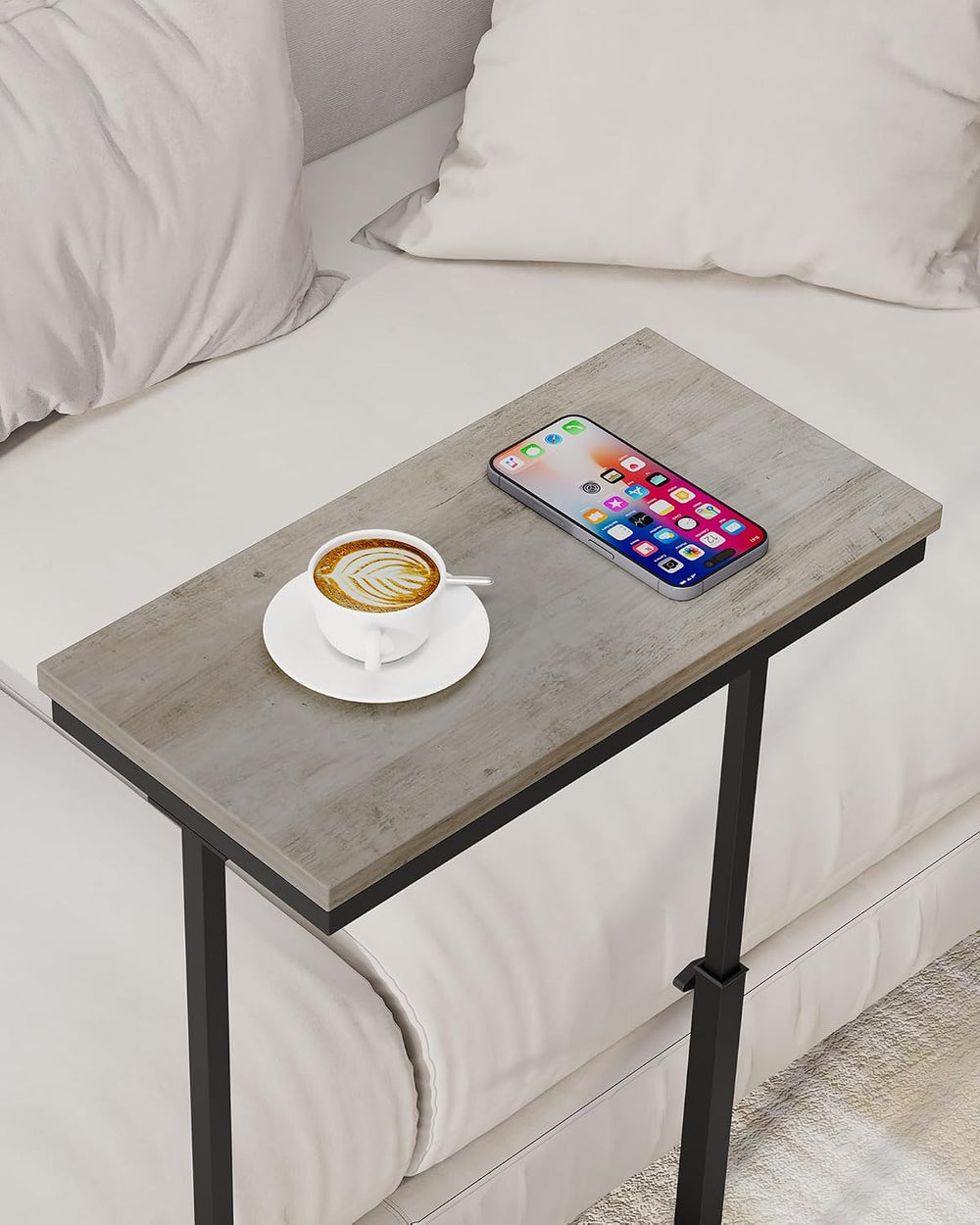 TUTOTAK End Table, Side Table, Tall Couch Table, Sofa Table