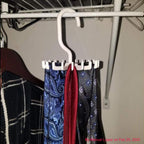 3 Pack Twirl Ties Rack Hanger Closet Organizer Hook Holder (White) | headband