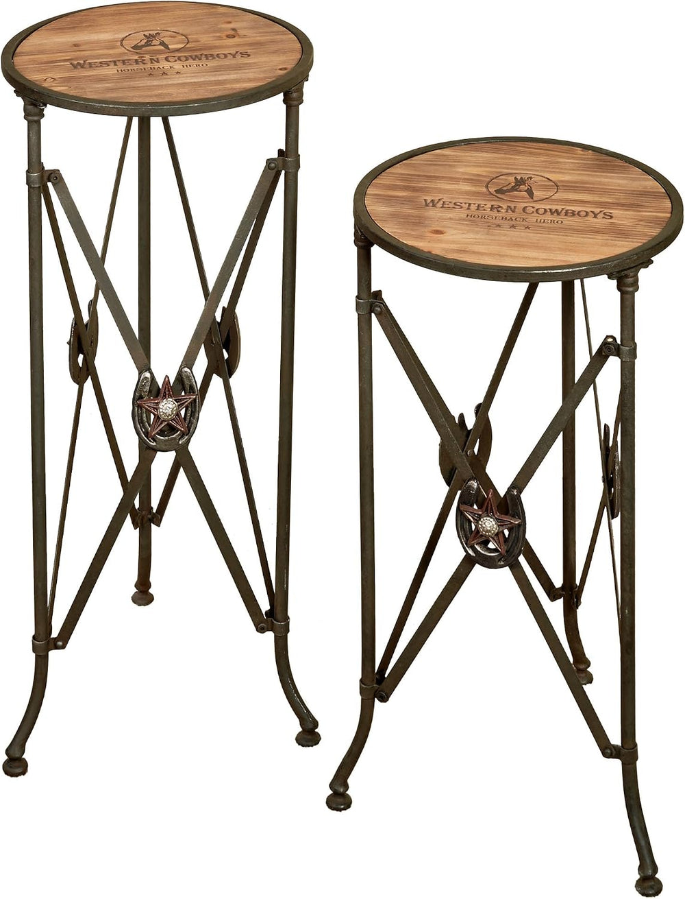 Western Star Accent Tables Multi Warm Set of Two
