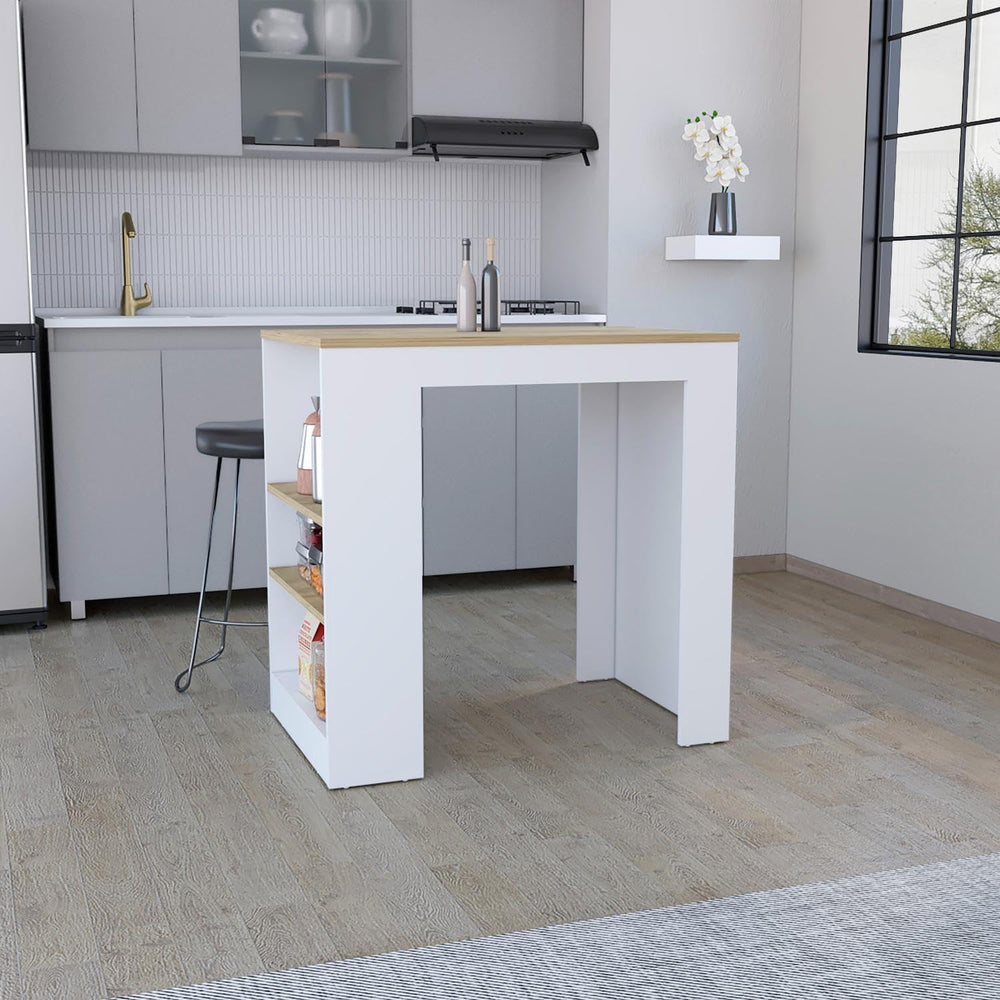 Tuhome Portree Kitchen Island Engineered Wood Multi-Color