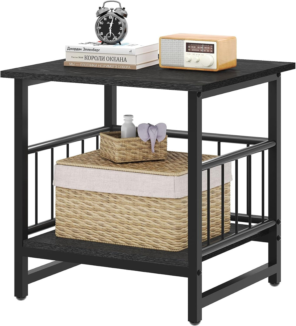 EazeHome 18" Square End Table, Modern Nightstand Side Table, Nightstand ...