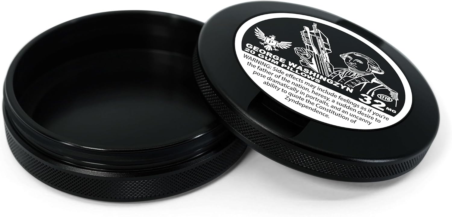 Metal Can | Metal Container for Pouches | Aluminum Used Pouch Storage Tin | Airtight O-Ring Moisture Odor Proof EDC Pocket Tin | The General Edition (Black)