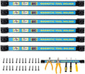 Magnetic Tool Holder 6 Pack, 18" Heavy Duty Magnetic Tool Bar Strip with Mounting Screws, Wall Mounted Metal Tool Organizer Rack for Garage, Workshop, Home, and DIY Projects