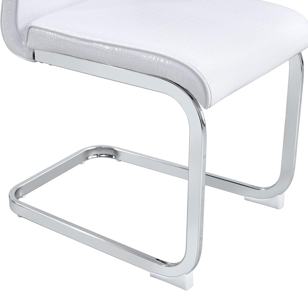 gopop Dining Chairs Set of 4｜Modern Kitchen Chair Set｜Faux Leather Cushion｜Hi...