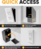 Elder Welder® Electrical Outlet Hidden Wall Safe | 100% Real Wall Plate Included | Easy to Install | Hidden Safe for Money | Wall Safes Between Studs | Secret Storage | Invisible Safe