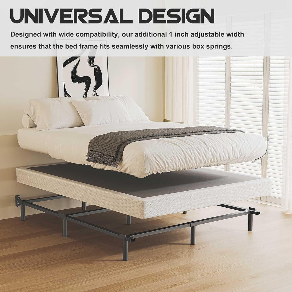 Bedsnus 7 Inch Metal Bed Frame Queen Size, Compatible with Most Brand Box Spr...