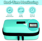 Insulin Cooler Travel Case, TSA Approved Medication Diabetic Cooler Organizer Bag with Thermometer Temperature Display 2 Ice Packs, Green
