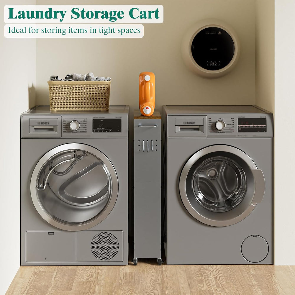 XYZLVSI Slim Storage Cart, Narrow Kitchen Rolling Cart for Small Spaces | 5.9...