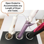 Hair Styling Station with Curling Hot Iron, Organizer Holder for Salon Appliances - 3pcs 2inch Stainless Steel Tubes