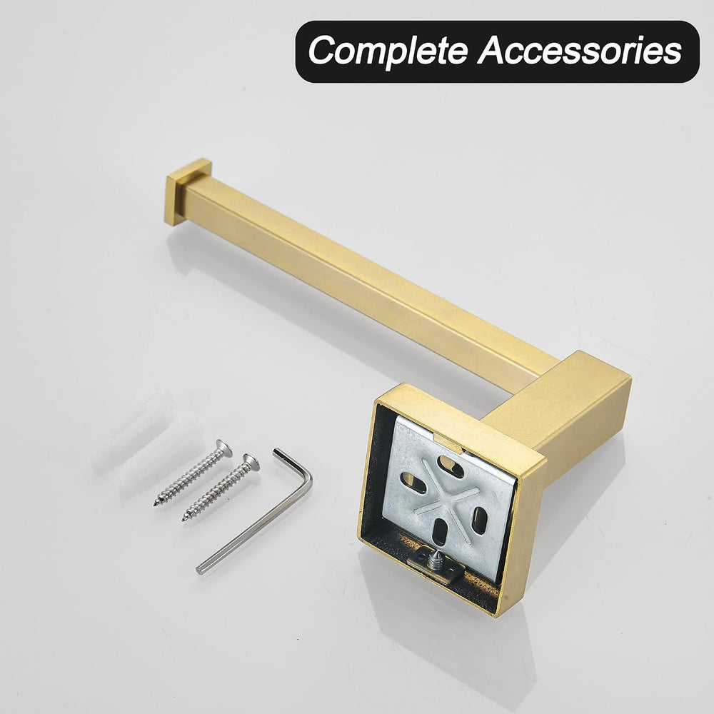 Leyden Gold Toilet Paper Holder Hand Towel Holder, Brushed Brass Toilet Roll ...