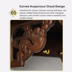 Bamboo Wooden Pooja Stand - Wall Mounted Hanging Shelf for God Statues,Bamboo Wooden Pooja Stand for Home Temple and OfficeTabletop Mandir for God Statues,Elegant Home Decor (Brown, L)