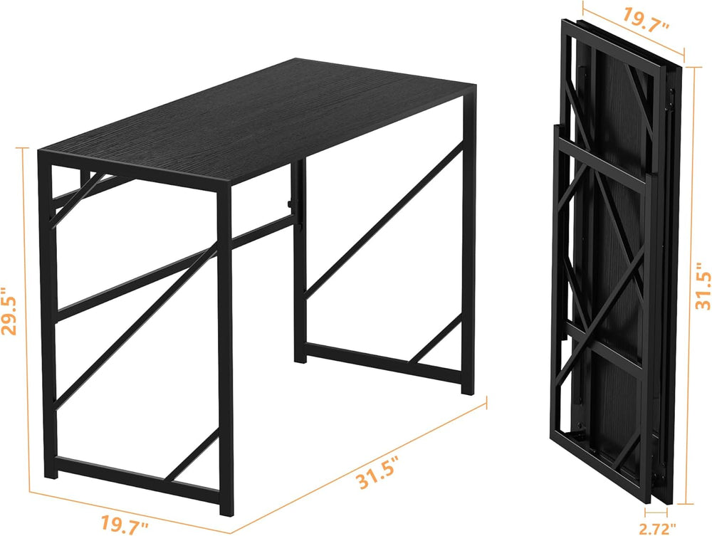 Elephance Folding Desk Writing Computer Desk for Home Office No-Assembly