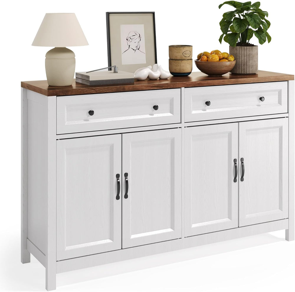 Gizoon Farmhouse Kitchen Sideboard Buffet Cabinet, Coffee Bar with Storage