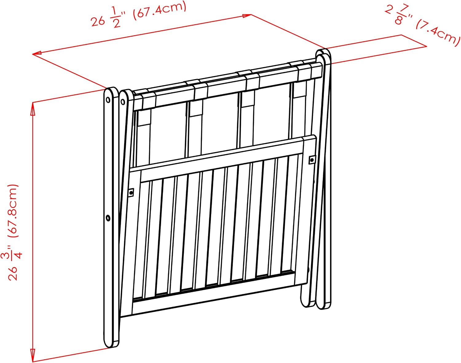 Winsome Reese Luggage Rack with Storage Shelf, for Guest Room, No Assembly, Cappuccino