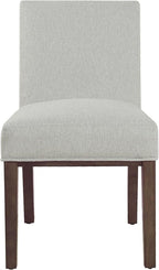 HomePop Kolbe Upholstered Dining Chair - Sustainable Gray Woven, 19.5" Seat Height, Ideal for 29-31 Inch Tables (Single Pack)