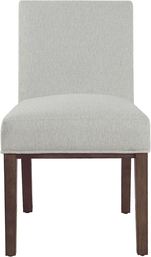 HomePop Kolbe Upholstered Dining Chair - Sustainable Gray Woven, 19.5" Seat Height, Ideal for 29-31 Inch Tables (Single Pack)