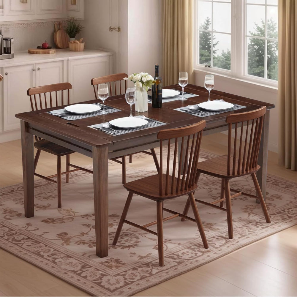 Coperat Solid Wood Board Game Table for 4-6 Players,Dining/Gaming Table w/ 54...