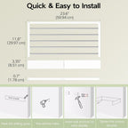 Wall Mounted Clothes Drying Rack 23.6", Foldable Wall Mount Laundry Rack Folding Indoor, Drying Rack Clothing Collapsible, Hidden Space Saver with Wall Template, 5 Rods, White