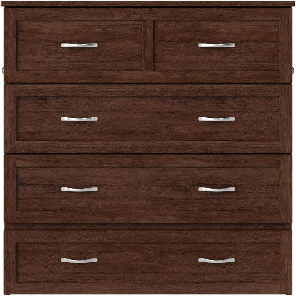 AFI, Northfield Murphy Bed Chest Twin XL with 6" Mattress, Burnt Amber