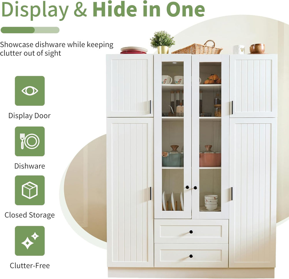 roomfitters Kitchen Pantry Organizers and Storage Kitchen Cabinet, Tall Stora...
