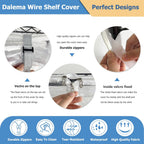 Waterproof Shelf Cover,Durable Dustproof Storage Wire Rack Covers,Outdoor Shelving Covers for Wire Shelves with Zipper 36''x16''x72'',Clear,Cover Only
