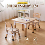 UNICOO Kids Table and Chair Set, Height Adjustable Toddler Table and Chair Set, Graffiti Desktop Multi-Activity Desk, Ideal for Kids 2-8, Classrooms/Daycares/Homes