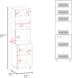 21.4" D*19.7W*78.7" H Corner Freestanding Kitchen Pantry with Dawer, 3 Shelves, Single Door, Rectangular Storage Cabinet, Modern Minimalist, for Living Room, Dining Room, White