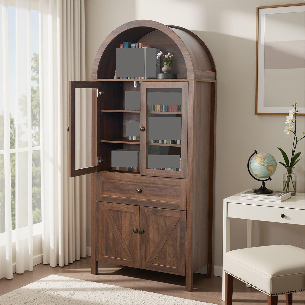 Dome Cabinet, Storage Locker with Large Storage Space, Retro Pantry Cupboard ...