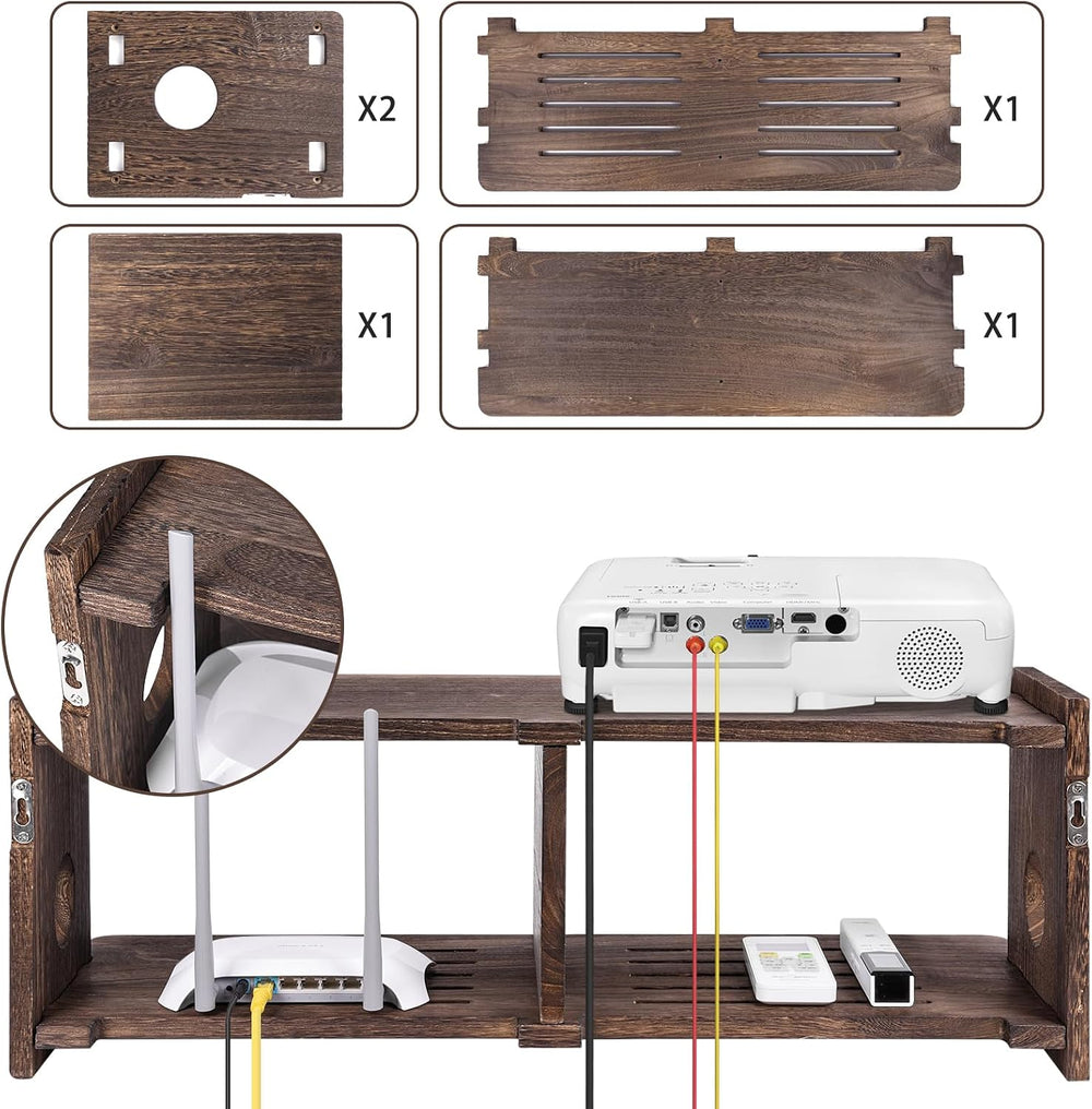 Floating Shelves Projector Shelf Rack PlayStation Wall Mount Holder TV Stand ...