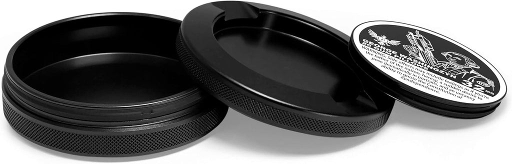 Metal Can | Metal Container for Pouches | Aluminum Used Pouch Storage Tin | Airtight O-Ring Moisture Odor Proof EDC Pocket Tin | The General Edition (Black)