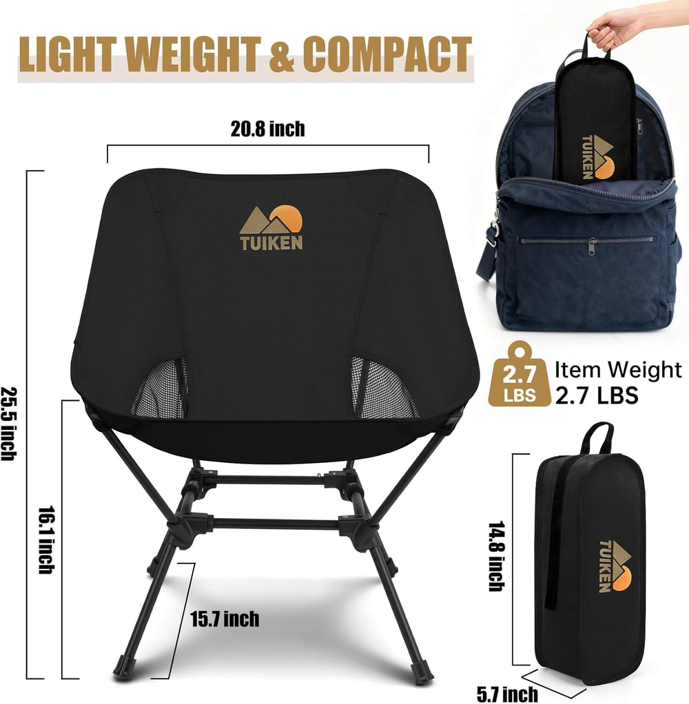 Ultralight Camping Chair Backpacking Chair, Portable Camp Chair with Cup Hold...